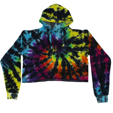 Junior Tie-Dye Croptop Hoodie #507