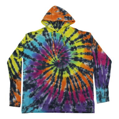 Adult Tie-dye Long Sleeve Hooded T-shirt #507