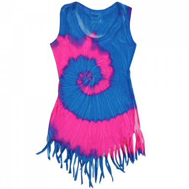 Youth Fringe Dress Blue Bubblegum (3000Y)