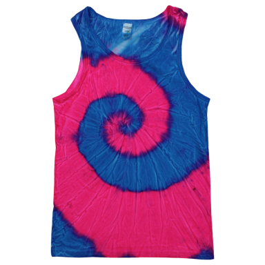 Tie-Dye Tank Top Blue Bubblegum -TD-TT