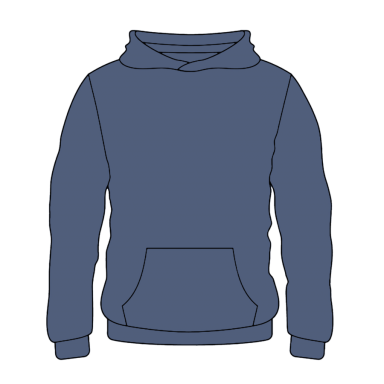 Adult Hoodie Blue Grey