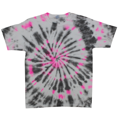 Youth Tie-Dye T-shirt Shadow Spider Pink (TD-200)