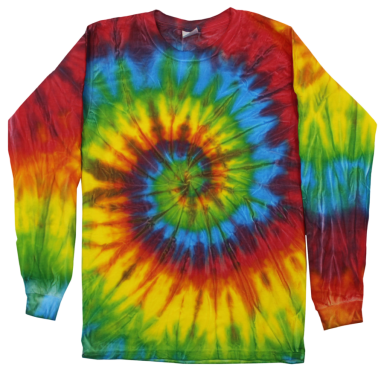 Adult Long Sleeve Tie-Dye T-shirt Traditional Burst (TD-LS)