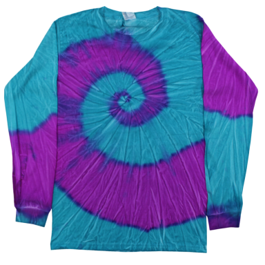 Youth Long Sleeve Tie-Dye T-shirt Violet Sea (YTD-LS)