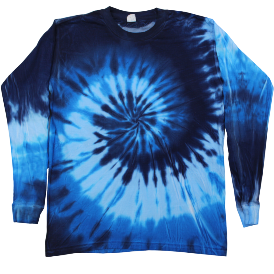 Adult Long Sleeve Tie-Dye T-shirt Midnight Sky (TD-LS)