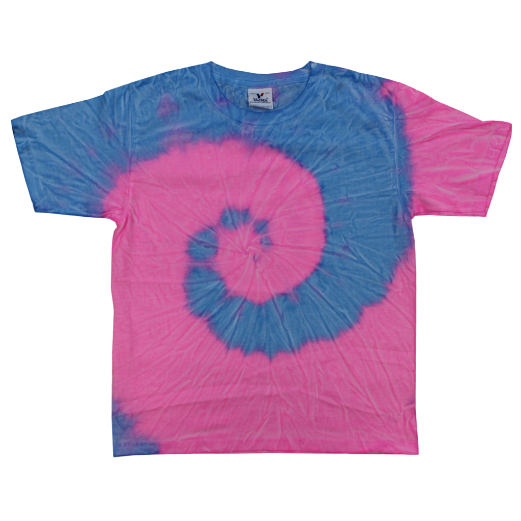 Youth Tie-Dye T-shirt Pastel Pink Blue (TD-200)