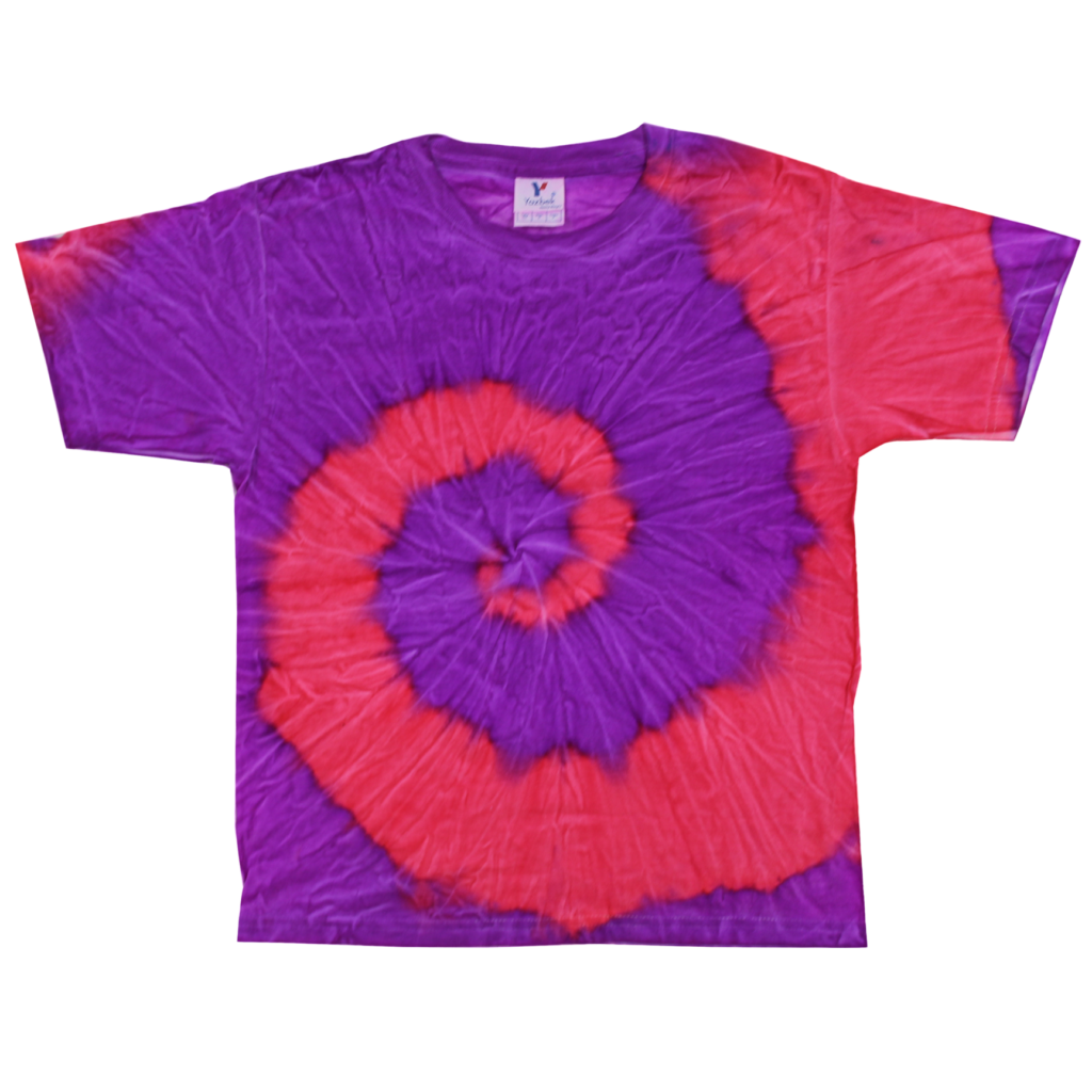 Youth Tie-Dye T-shirt Purple Coral (TD-200)