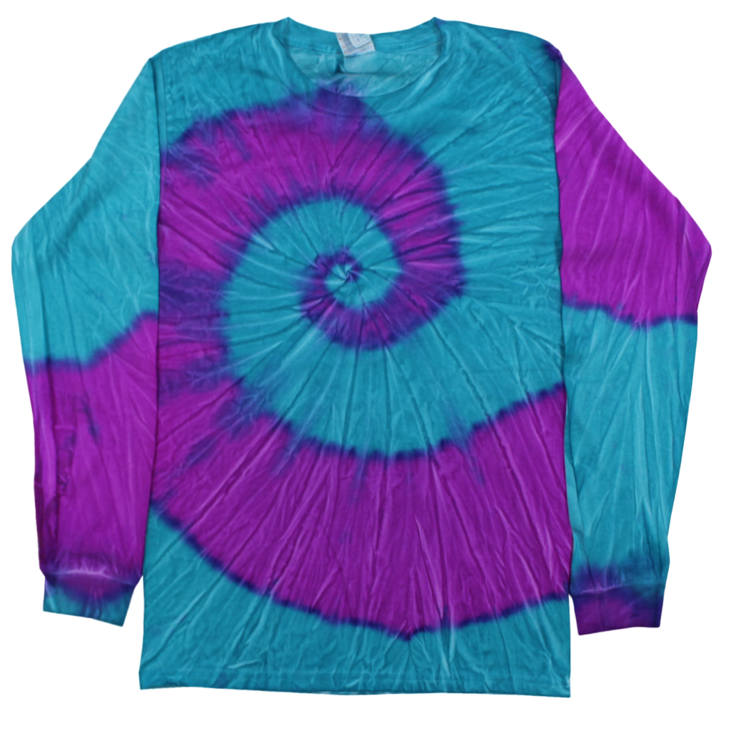 Youth Long Sleeve Tie-Dye T-shirt Violet Sea (YTD-LS)