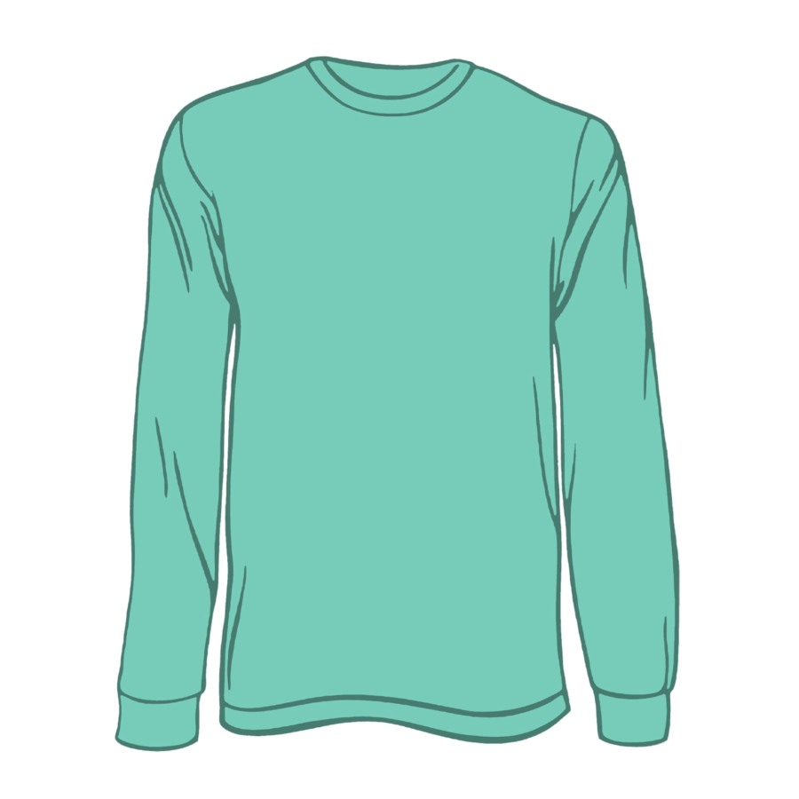 Adult Solid Long Sleeve Chalky Mint (LS-100)