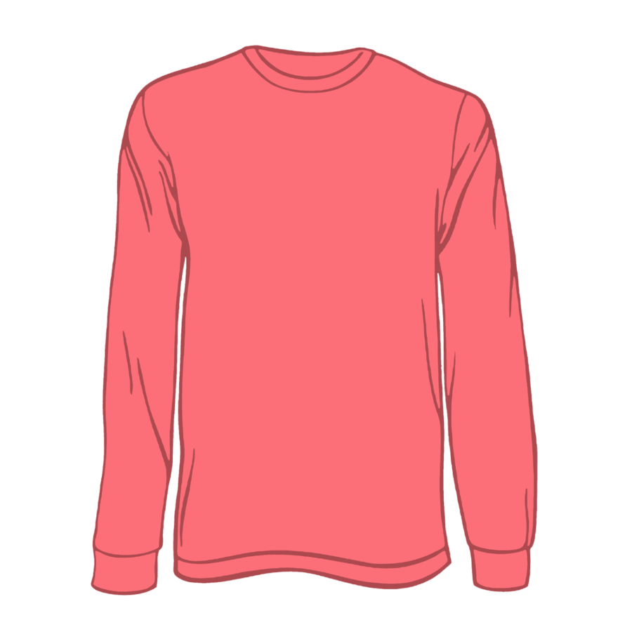 Youth Solid Long Sleeve Coral Silk (LS-200)