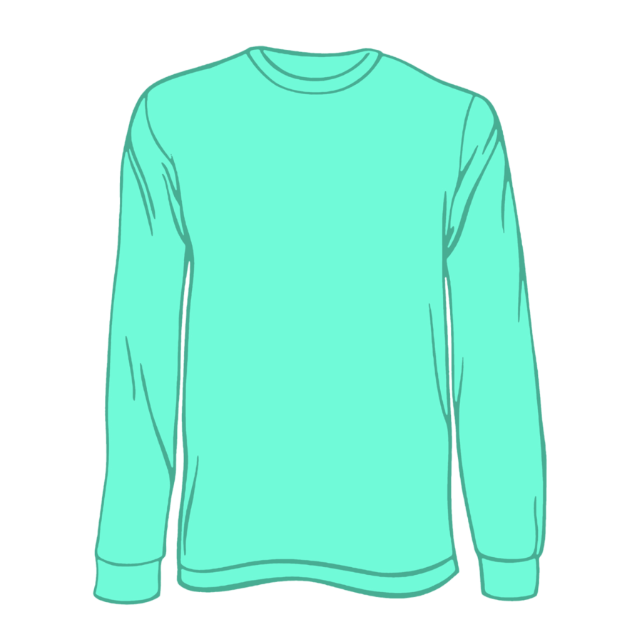 Youth Solid Long Sleeve Island Reef (LS-200)