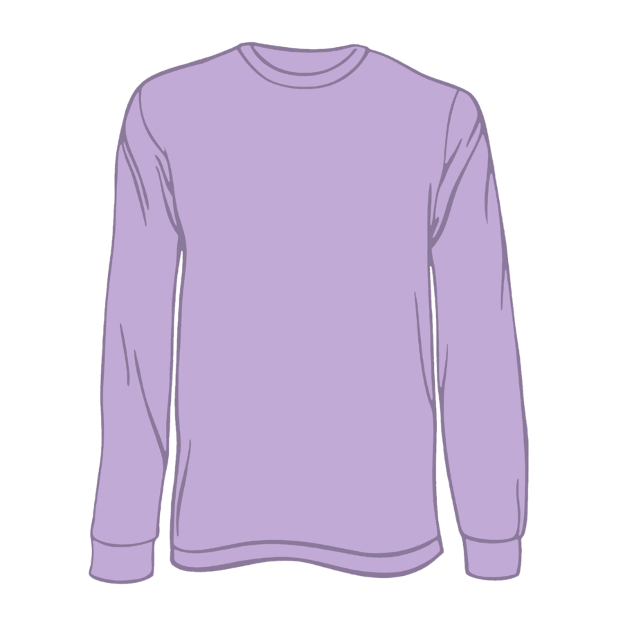 Adult Solid Long Sleeve Lilac (LS-100)