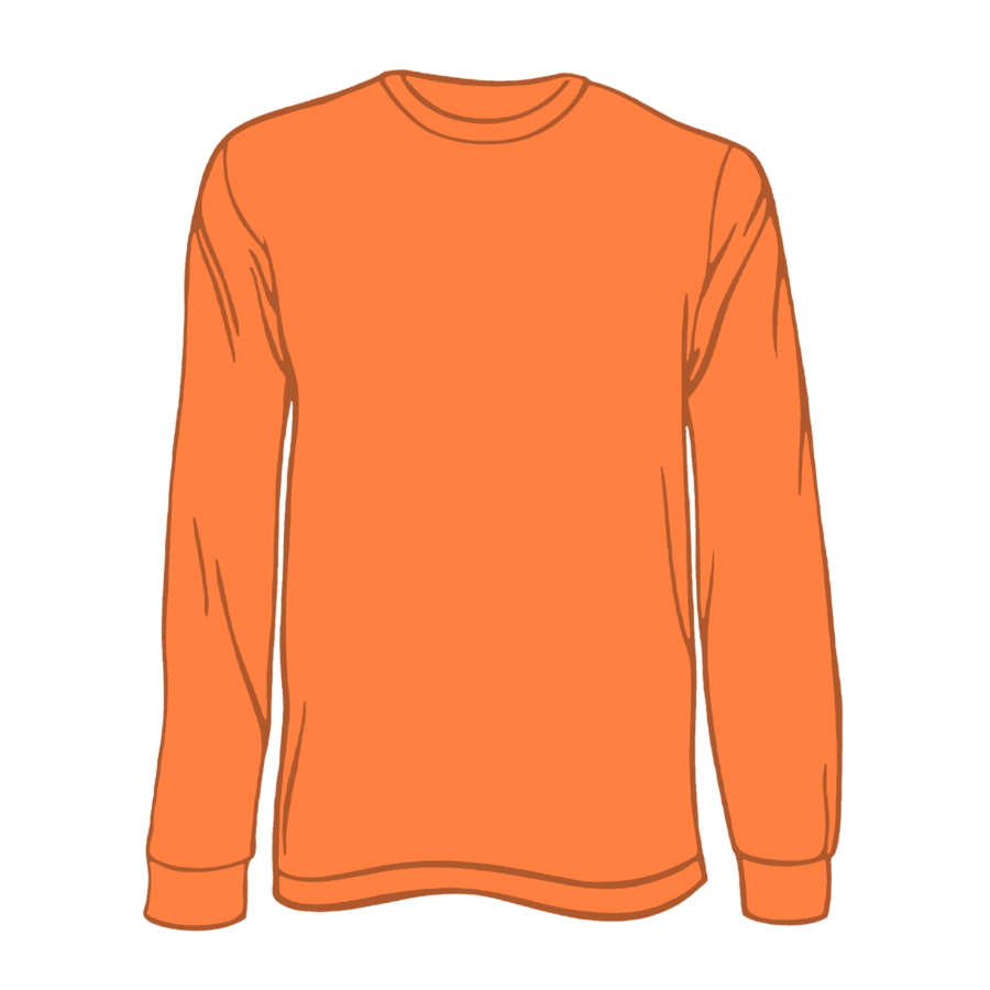 Adult Solid Long Sleeve Melon (LS-100)