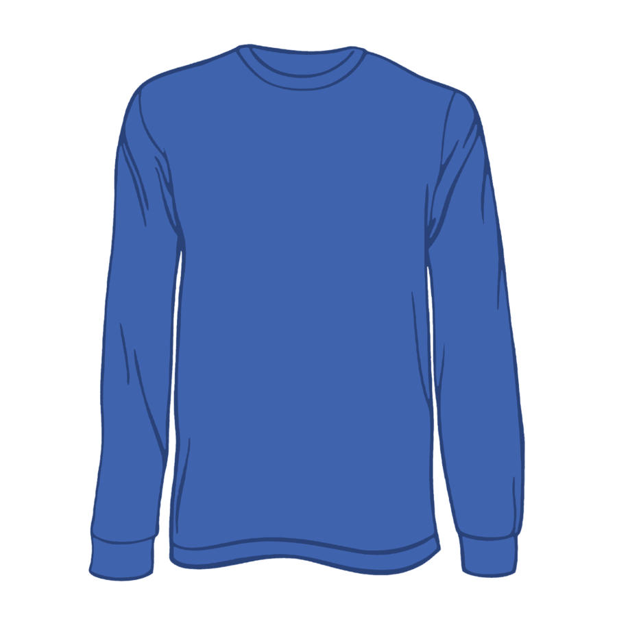 Youth Solid Long Sleeve Mystic Blue (LS-200)