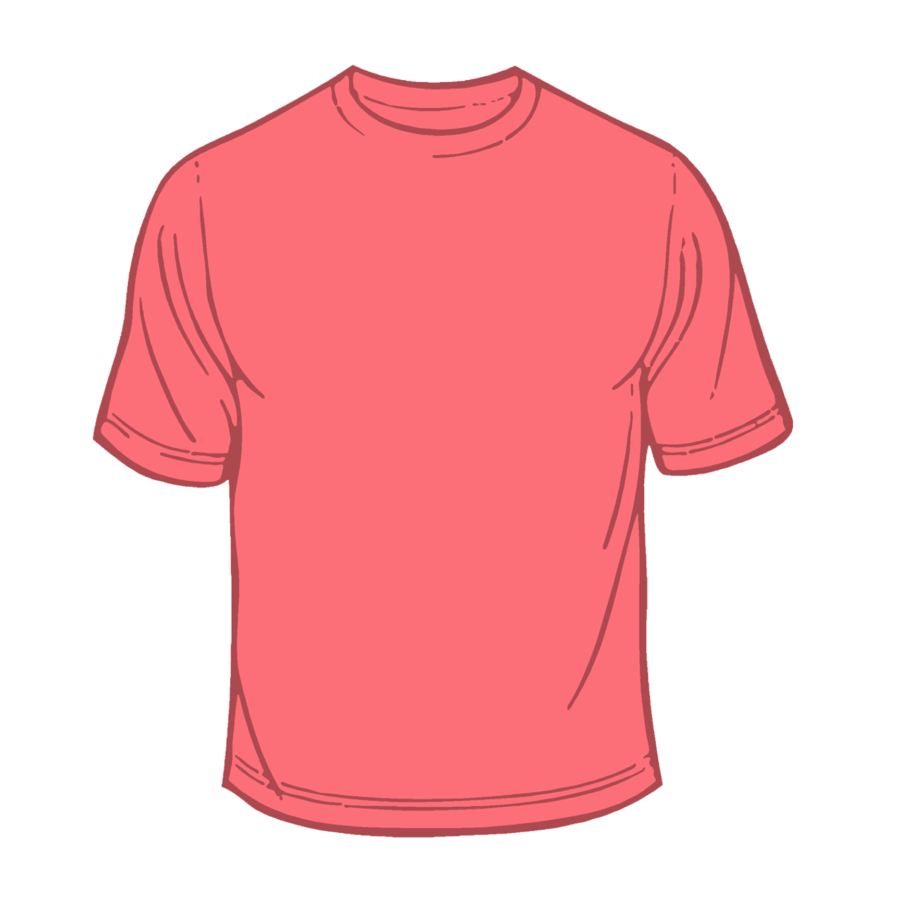 Adult Solid T-shirt Coral Silk (T-100)