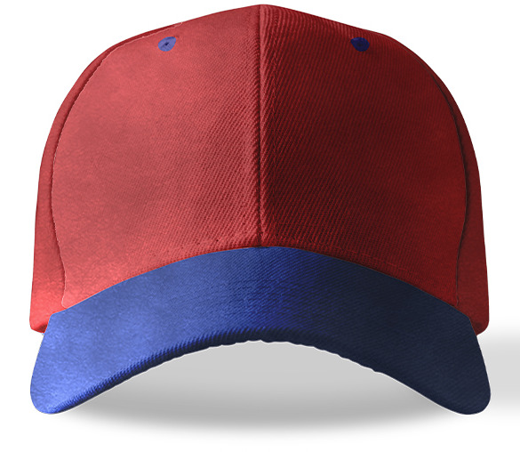 Two Tone Caps Red and Navy 1201