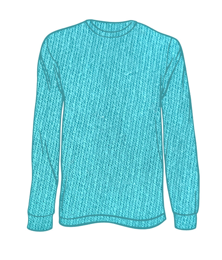 Youth Solid Long Sleeve Lagoon Blue LS-200