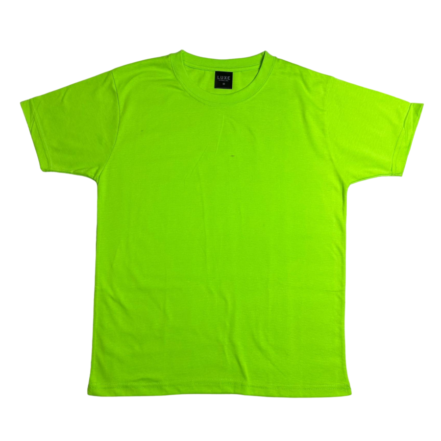 Adult Solid T-shirt Neon Green (T-100)