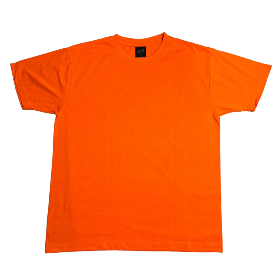 Adult Solid T-shirt Neon Orange (T-100)