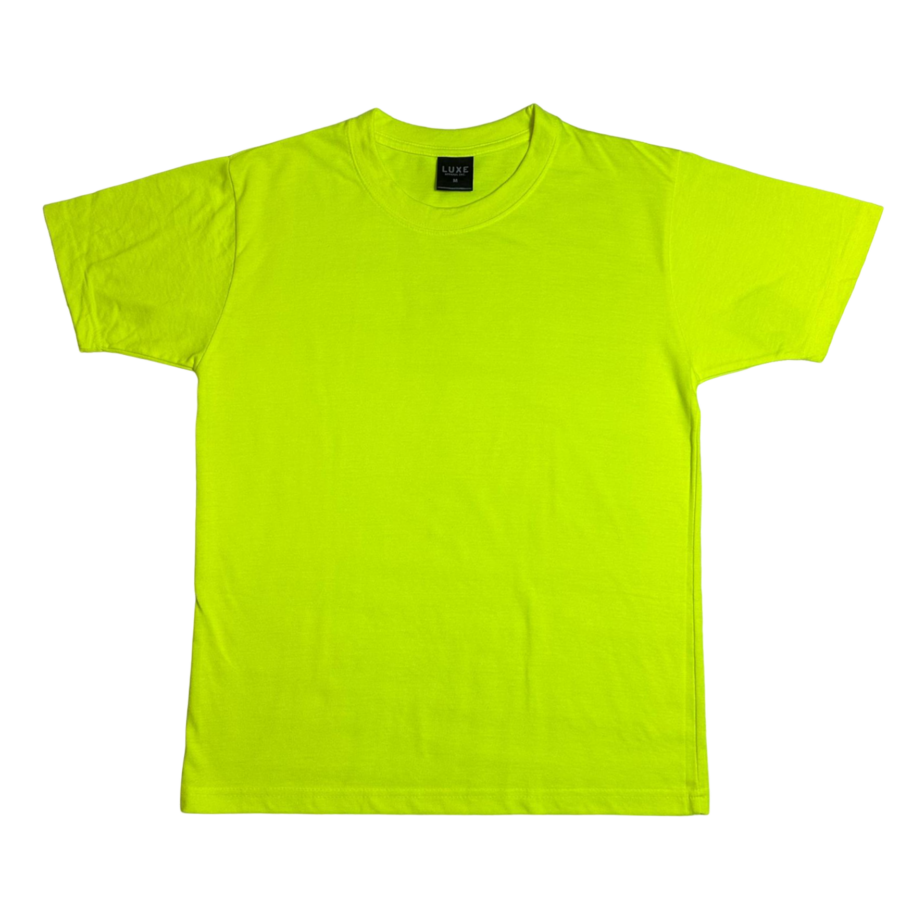 Adult Solid T-shirt Neon Yellow (T-100)